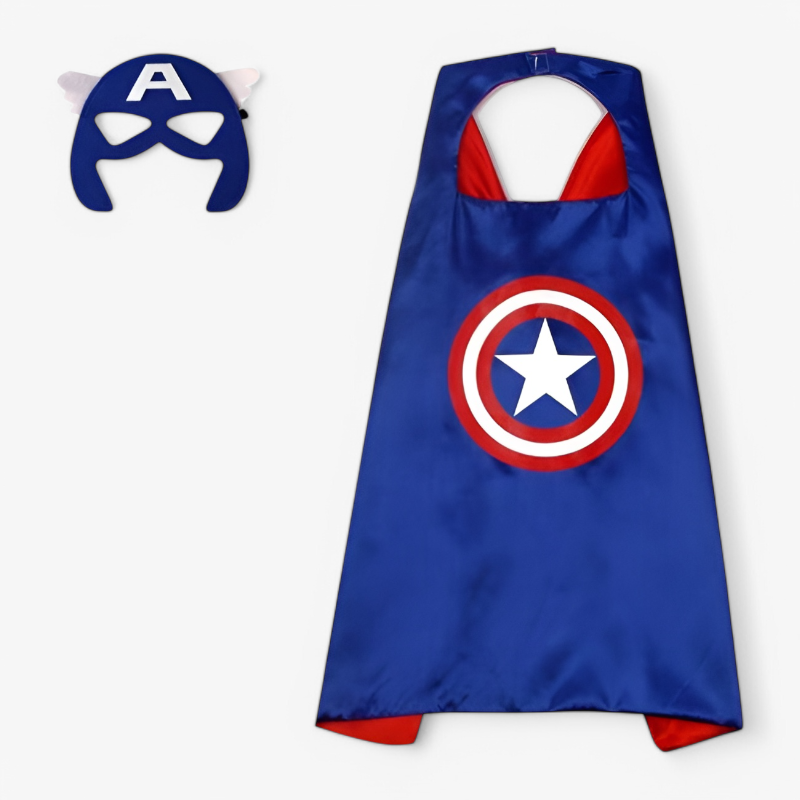 Kids Hero Dress Up Set Cape and Mask Costume