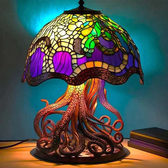 Fantasy Lume Stained Glass Table Lamp – Artistic Colorful Lighting