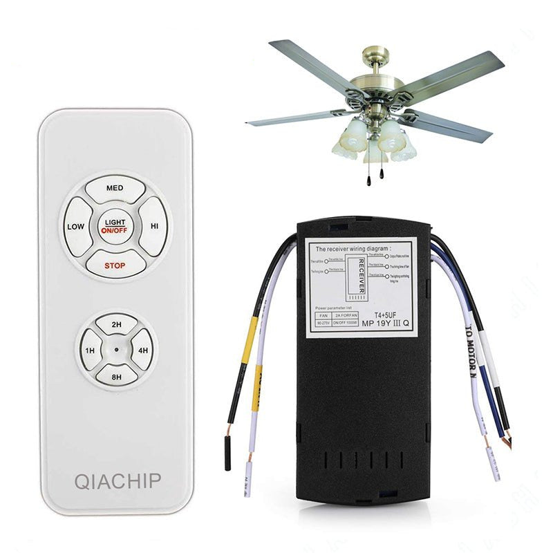 Smart Ceiling Fan Remote Wireless 3-Speed Controller with Light & App Support