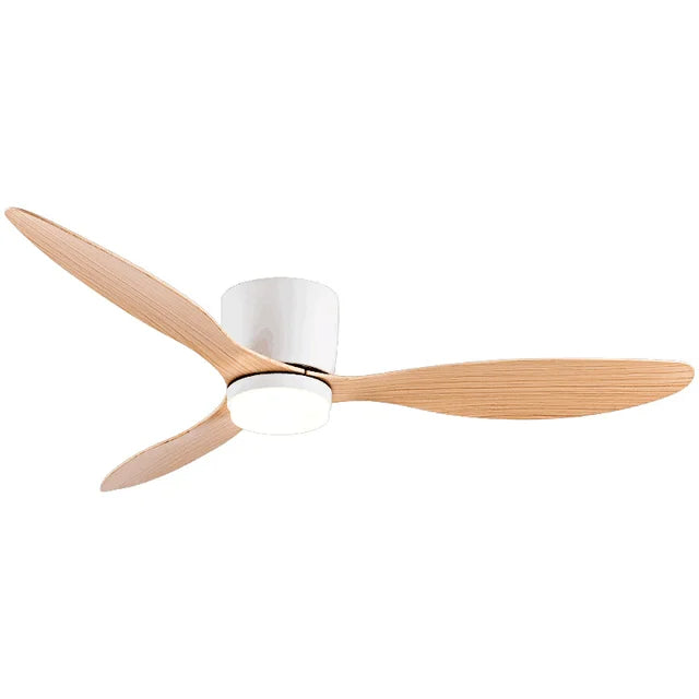 BrisaLuz Witte Houten Plafondventilator met Verlichting