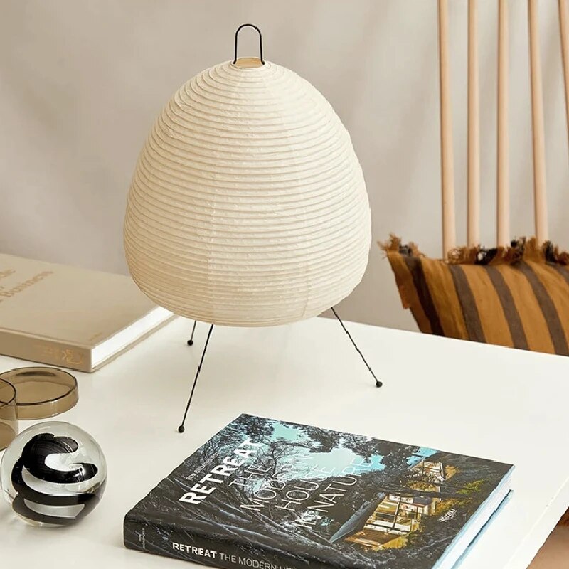 LED Japanese Rice Paper Table Lamp