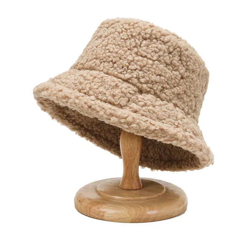 Women’s Winter Teddy Bucket Hat Cozy Outdoor Style