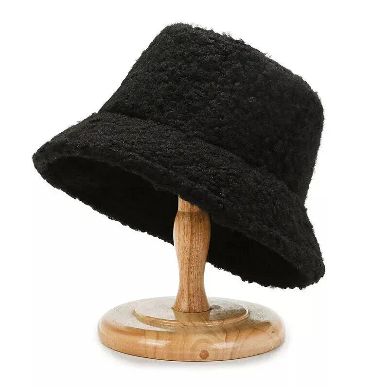 Women’s Winter Teddy Bucket Hat Cozy Outdoor Style