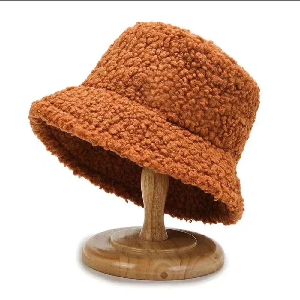 Women’s Winter Teddy Bucket Hat Cozy Outdoor Style