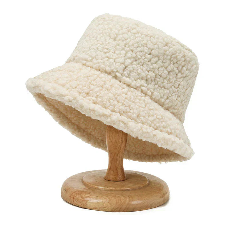 Women’s Winter Teddy Bucket Hat Cozy Outdoor Style