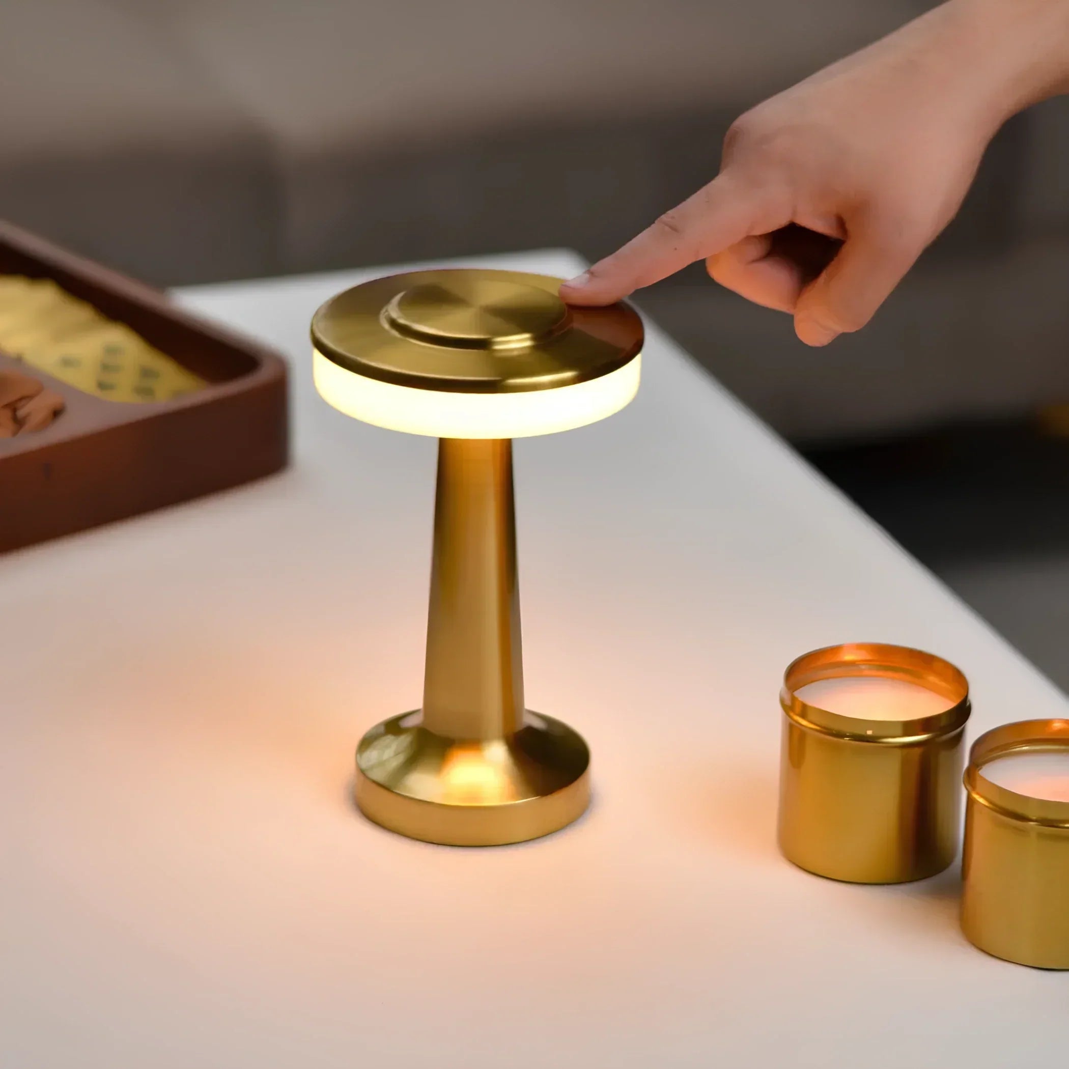 Wireless Retro Table Lamp Rechargeable Touch-Control Mood Light