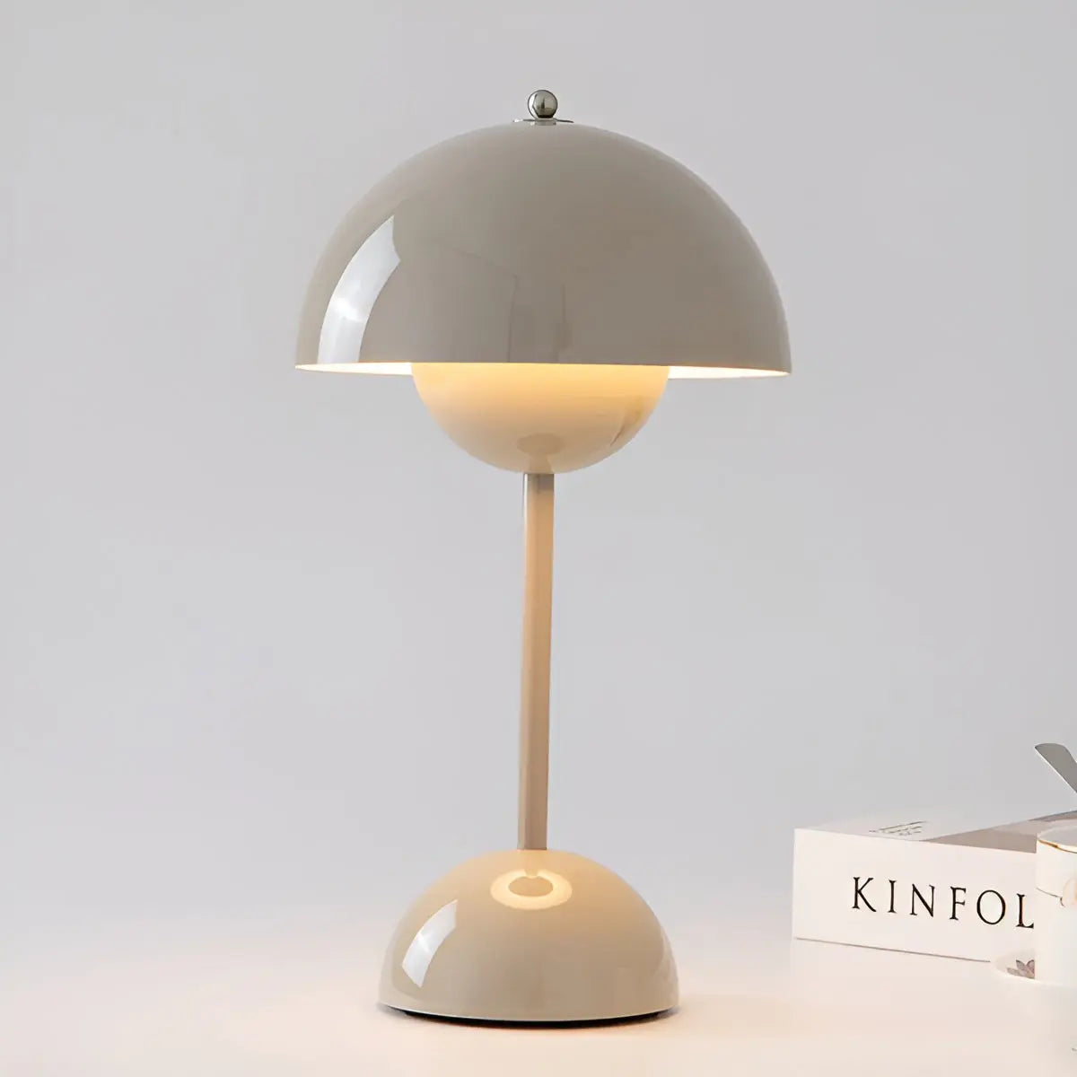 Bolora Portable Table Lamp with Semi-Circular Shade and Minimalist Design