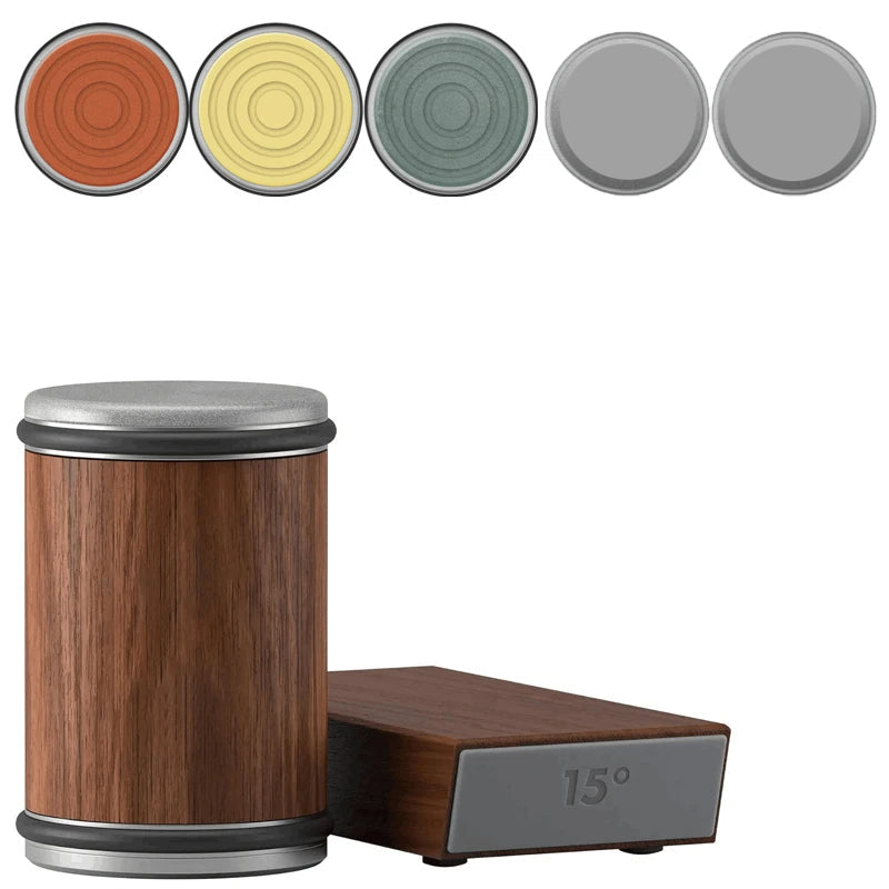 2-in-1 Rolling Knife Sharpener Dual-Angle Edge Tool with Magnetic Knife Holder