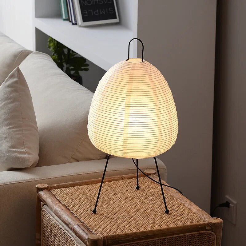 LED Japanese Rice Paper Table Lamp