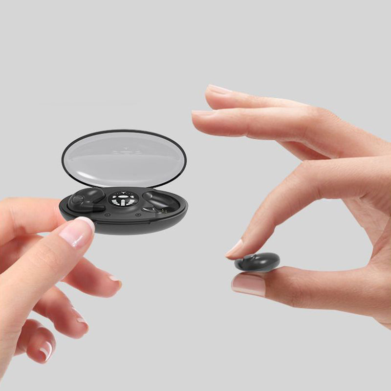 Invisible wireless earbuds with charging case