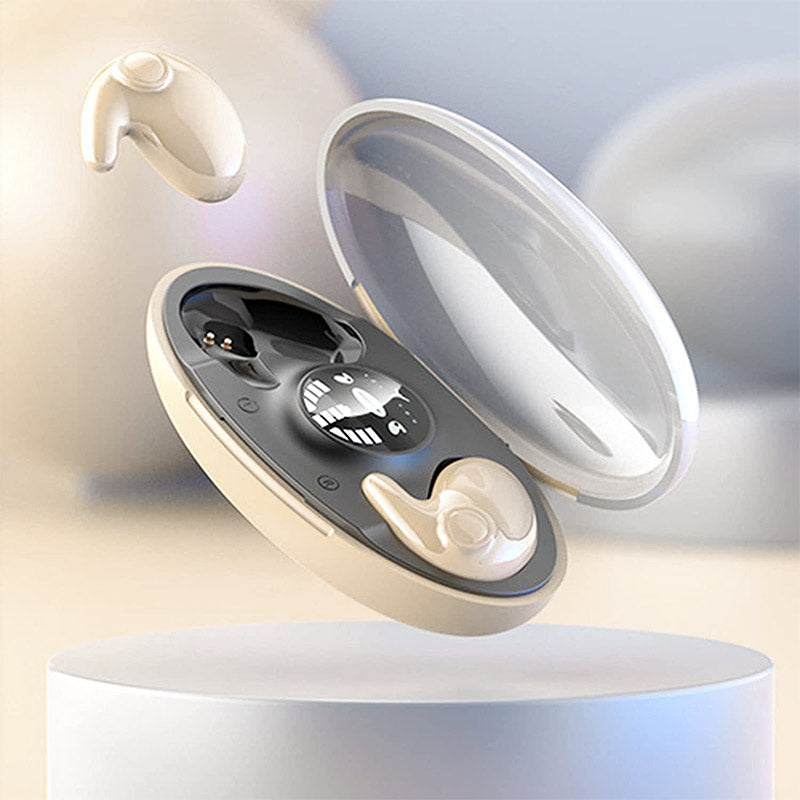 Invisible wireless earbuds with charging case