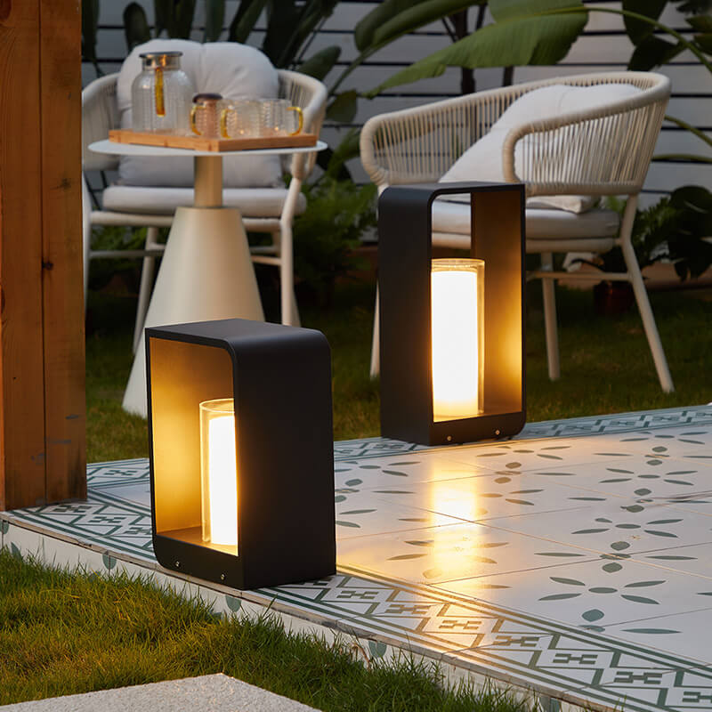 Modern LED Outdoor Garden Light Minimalist Weather-Resistant Square Lamp for Patio & Garden