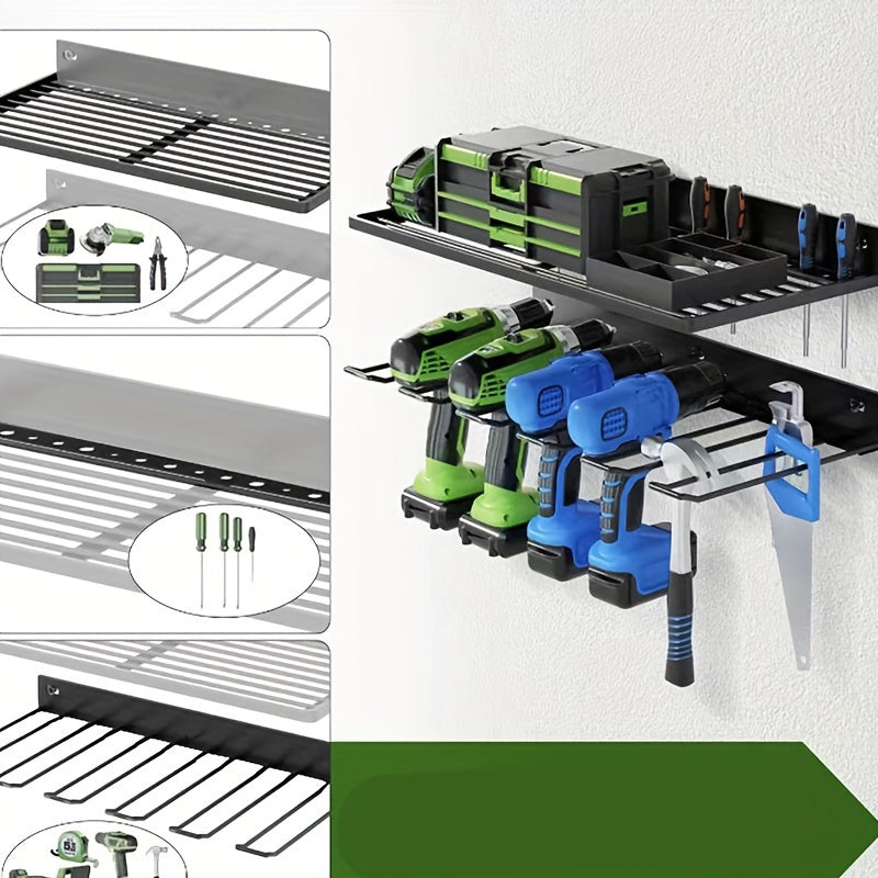 Wall Mounted Tool Organizer Pegboard Shelf for Garage & Workshop