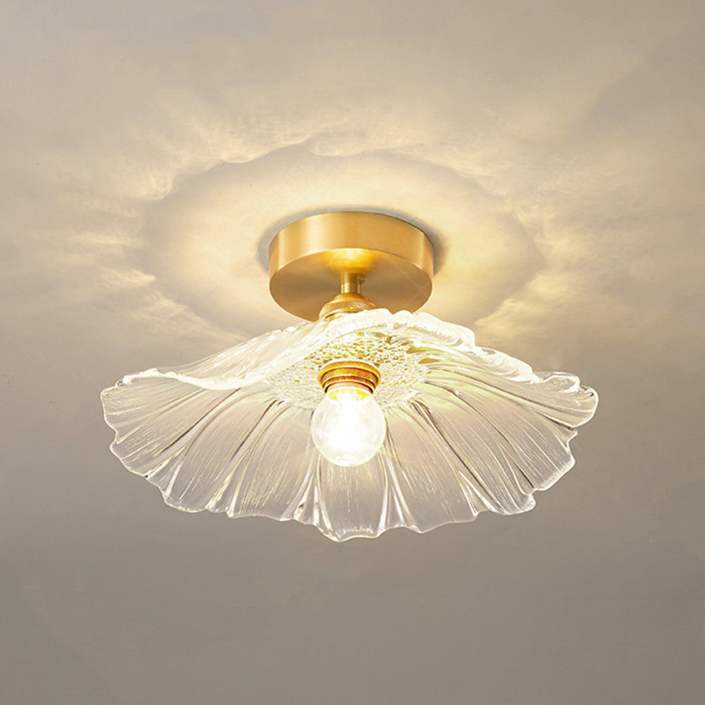 Art Deco Flower Flush Mount Vintage-Inspired Ceiling Light with Adjustable Glow