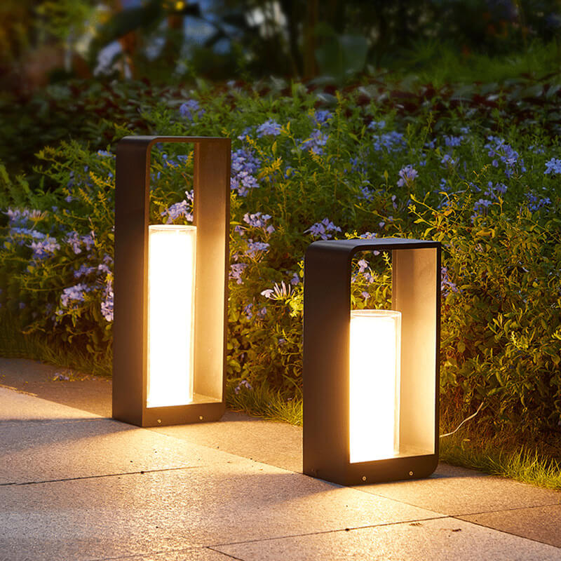 Modern LED Outdoor Garden Light Minimalist Weather-Resistant Square Lamp for Patio & Garden