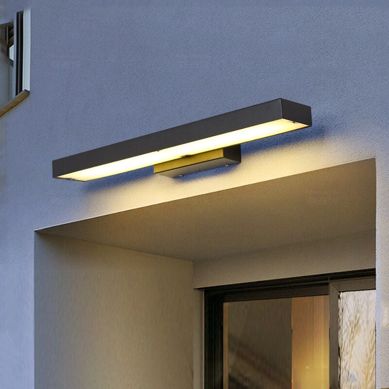 Modern LED Outdoor Wall Sensor Light Minimalist Weather-Resistant Lights