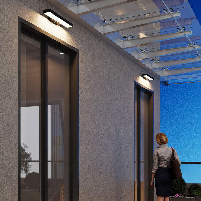Modern LED Outdoor Wall Sensor Light Minimalist Weather-Resistant Lights