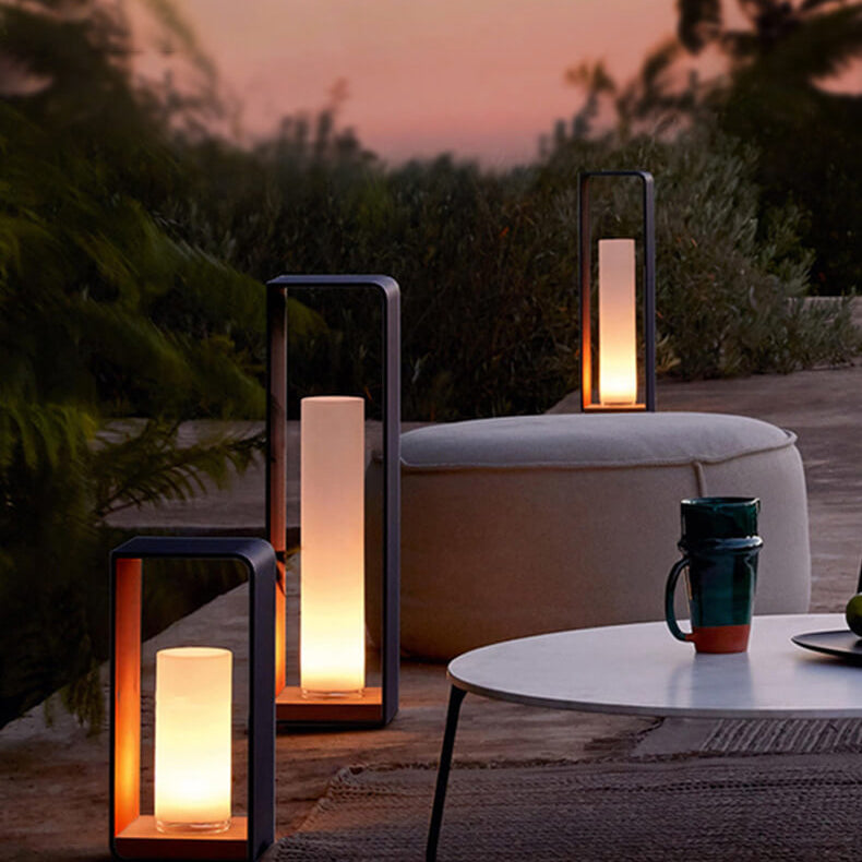 Modern LED Outdoor Garden Light Minimalist Weather-Resistant Square Lamp for Patio & Garden