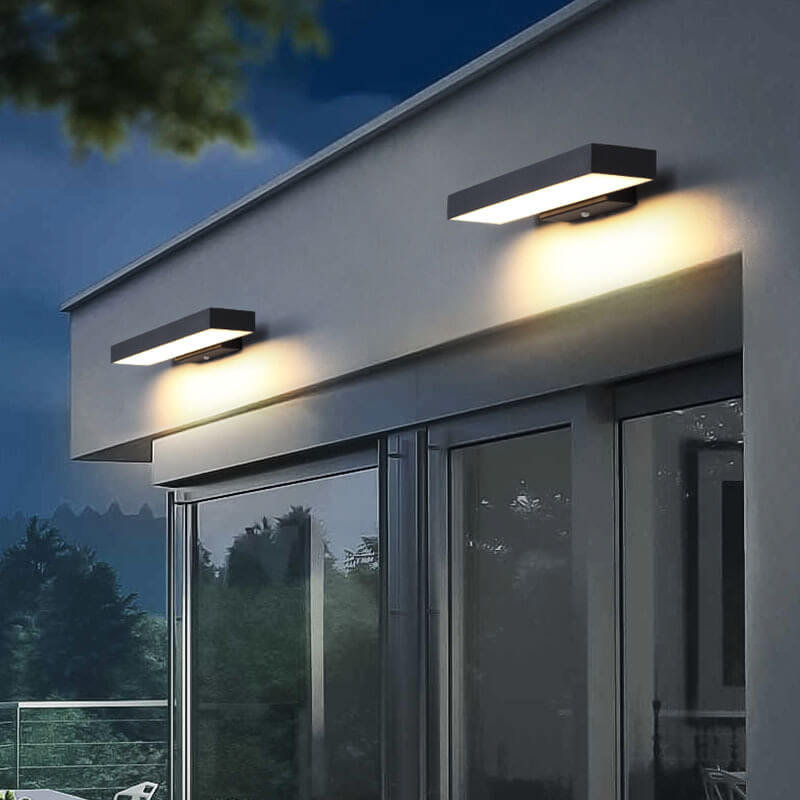 Modern LED Outdoor Wall Sensor Light Minimalist Weather-Resistant Lights