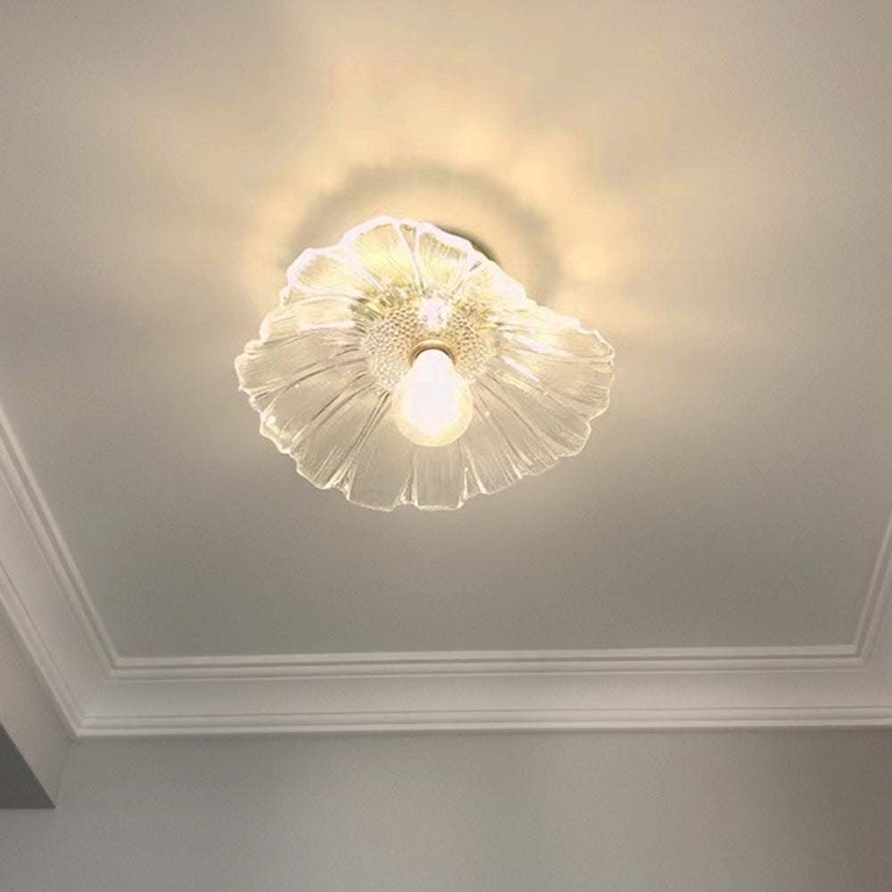 Art Deco Flower Flush Mount Vintage-Inspired Ceiling Light with Adjustable Glow