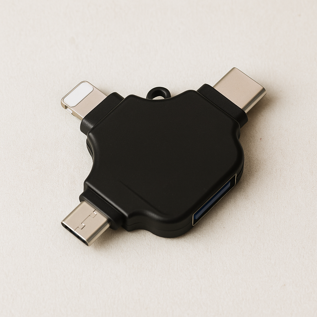 3-in-1 OTG-adapter voor smartphonegebruik