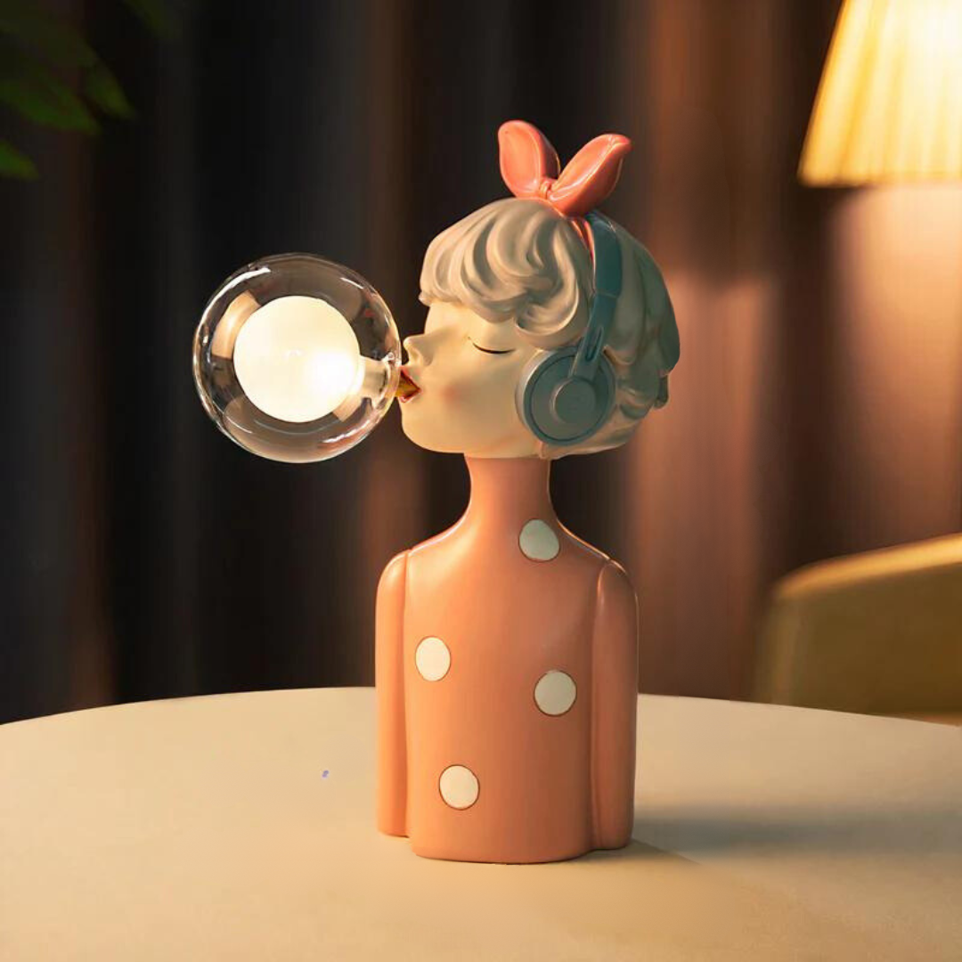 Artisan Sisters Table Lamp Elegant Handcrafted Wooden Base