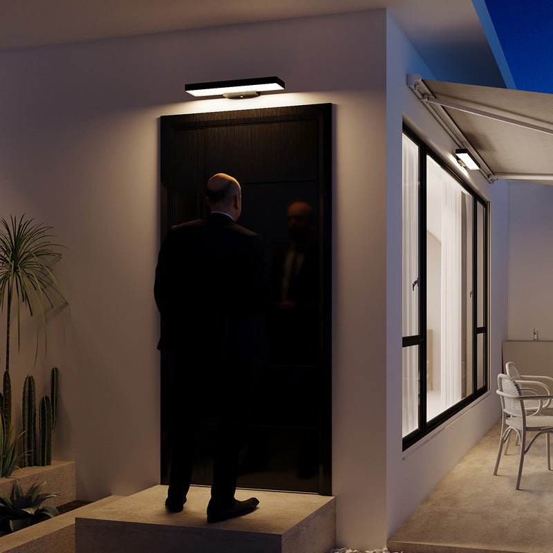 Modern LED Outdoor Wall Sensor Light Minimalist Weather-Resistant Lights