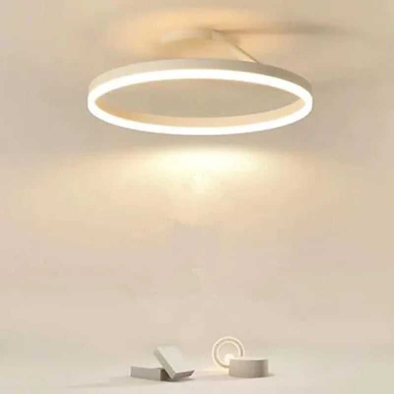 Contemporary Ring LED Ceiling Light Stylish and Adjustable Brightness