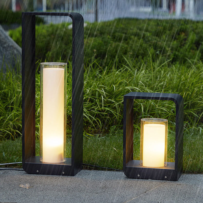 Modern LED Outdoor Garden Light Minimalist Weather-Resistant Square Lamp for Patio & Garden