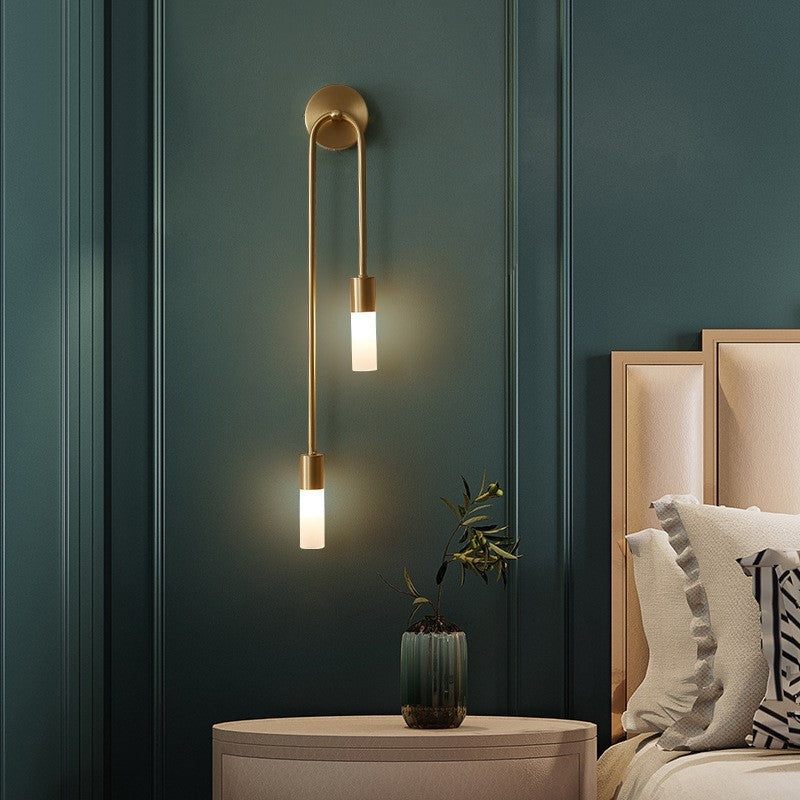 Modern LED wall lamp with double glow