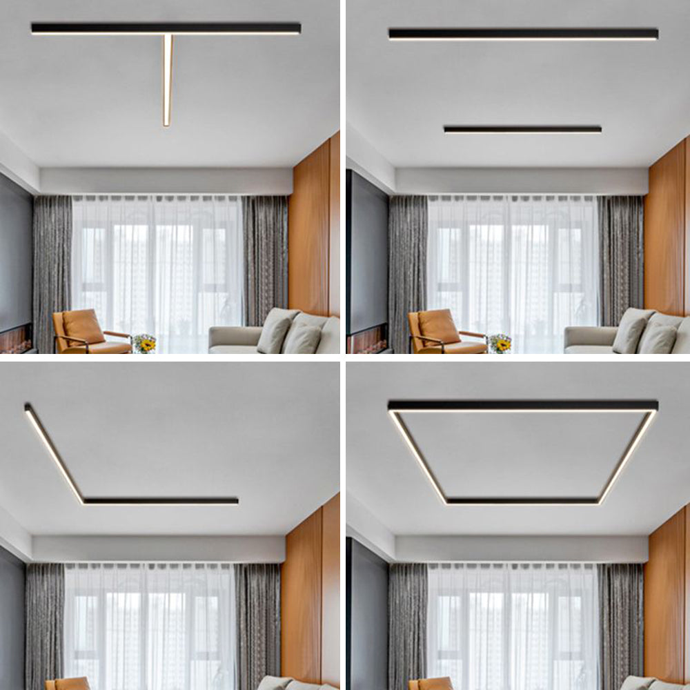 Elegant Modern Linear LED Ceiling Light for Living Room