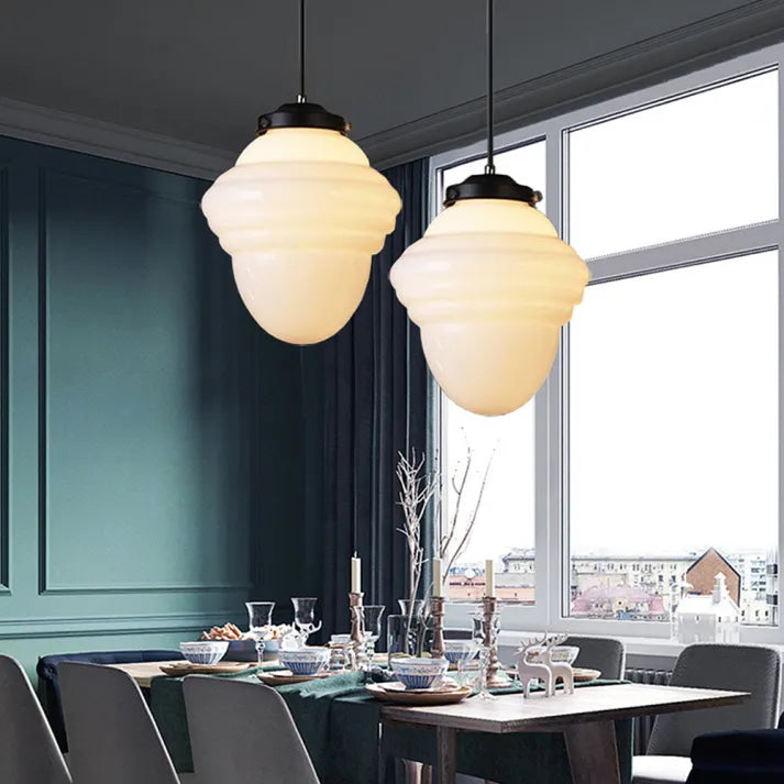 Stylish Pendant Light with Geometric Frosted Glass Style
