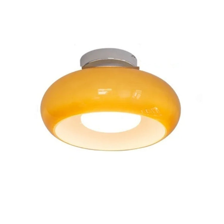 Modern Warm Tinted Round Ceiling Light for Living Room and Bedroom