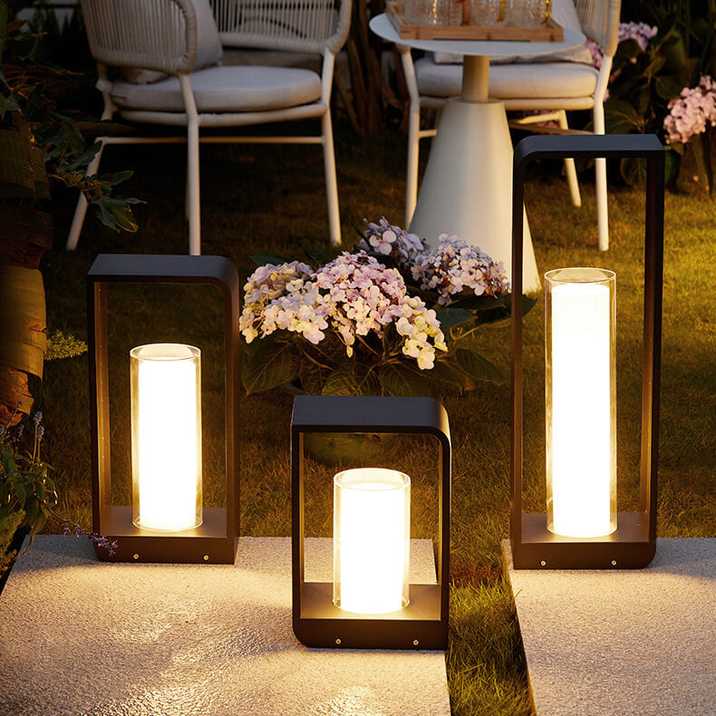 Modern LED Outdoor Garden Light Minimalist Weather-Resistant Square Lamp for Patio & Garden