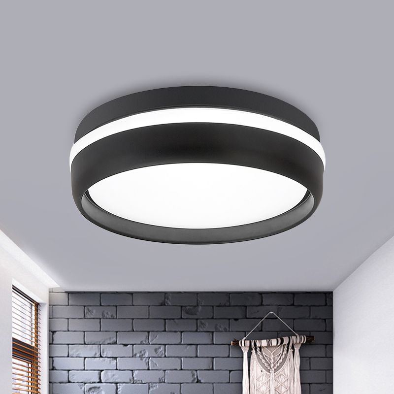 Round Modern Flush Mount Ceiling Light for Bedroom & Living Room