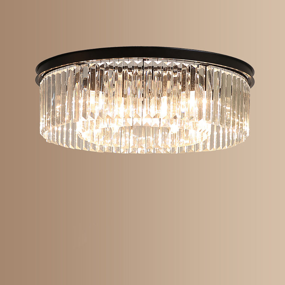 Crystal Flush Ceiling Light for Living Room