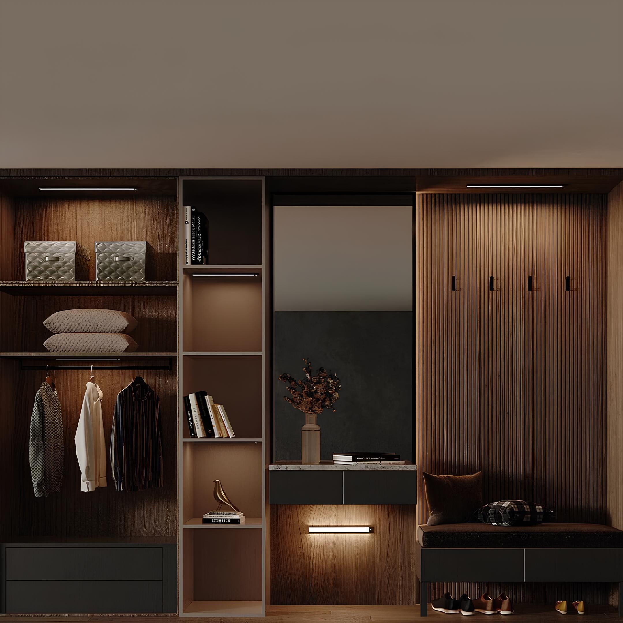 Wireless Motion Light Bar Energy-Saving Rechargeable Lamp for Closet & Kitchen