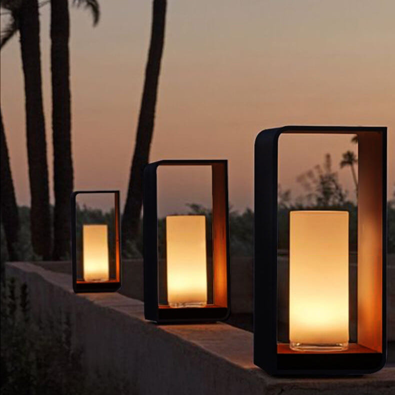 Modern LED Outdoor Garden Light Minimalist Weather-Resistant Square Lamp for Patio & Garden