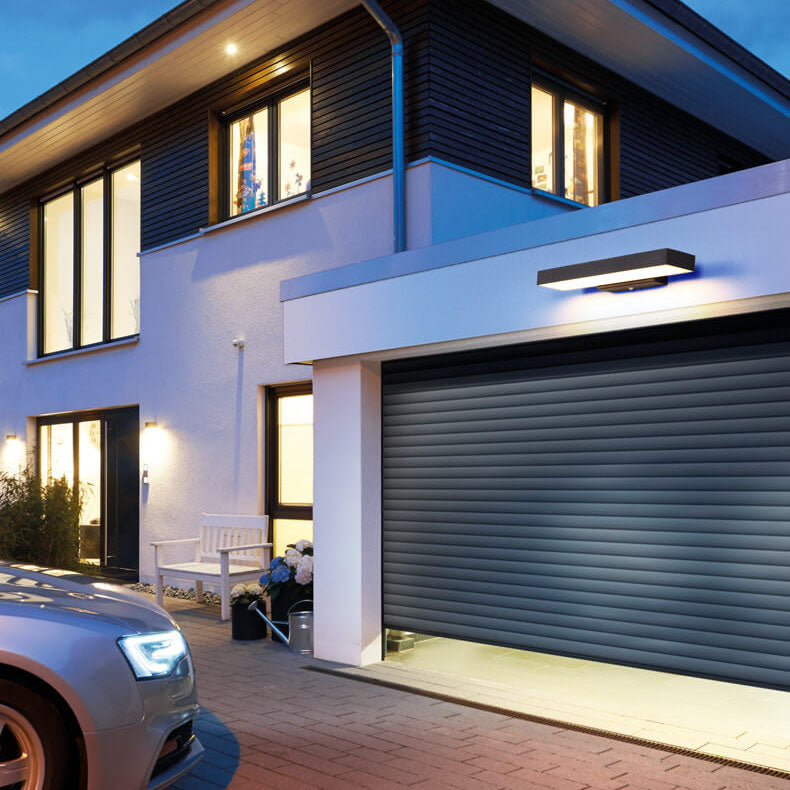 Modern LED Outdoor Wall Sensor Light Minimalist Weather-Resistant Lights