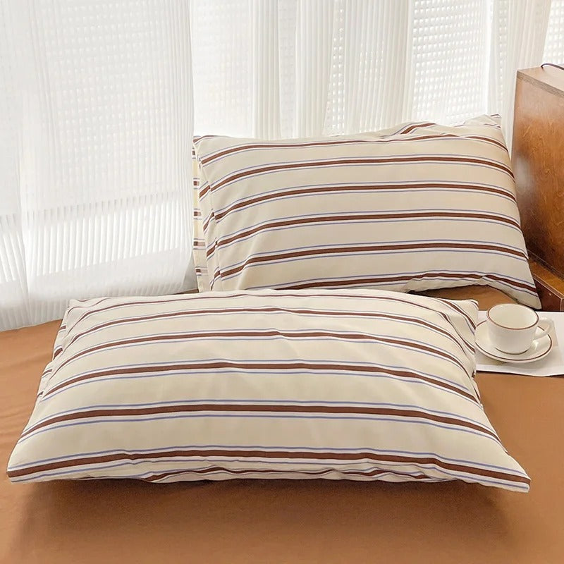 Timeless Striped Bed Set Complete Duvet & Pillowcase Collection