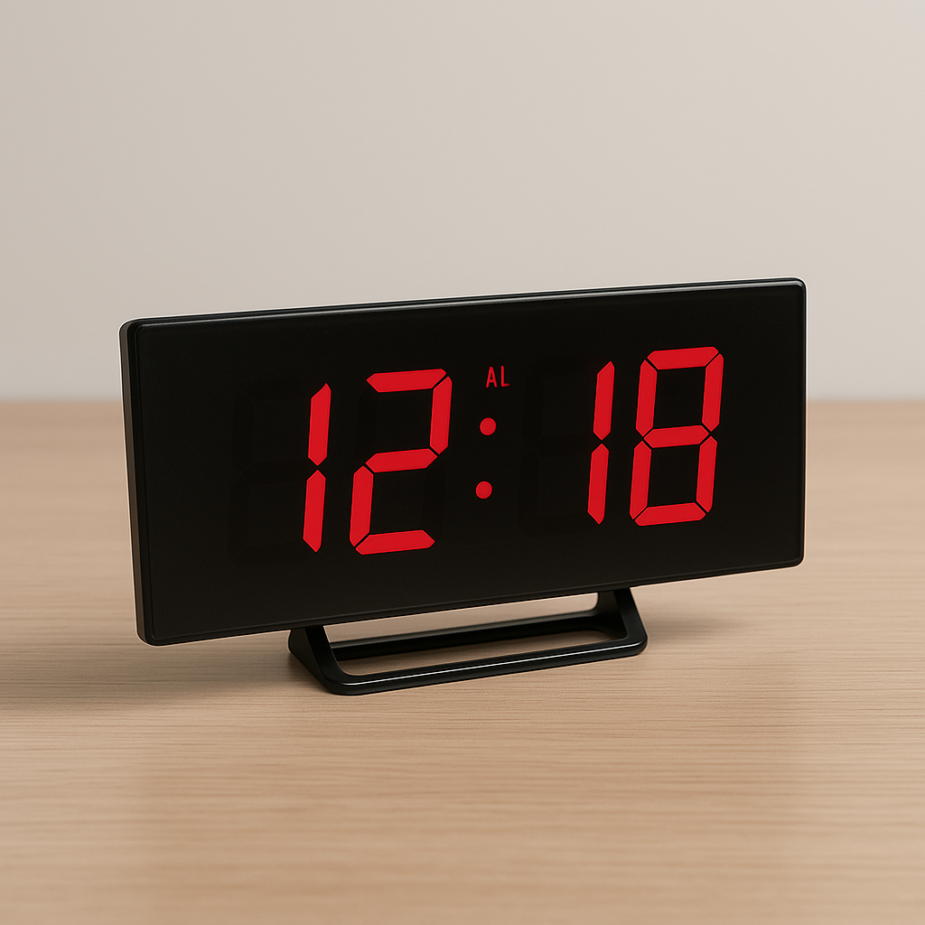 Eclipse time digital clock mirror display