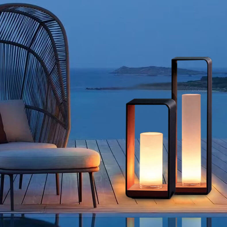 Modern LED Outdoor Garden Light Minimalist Weather-Resistant Square Lamp for Patio & Garden