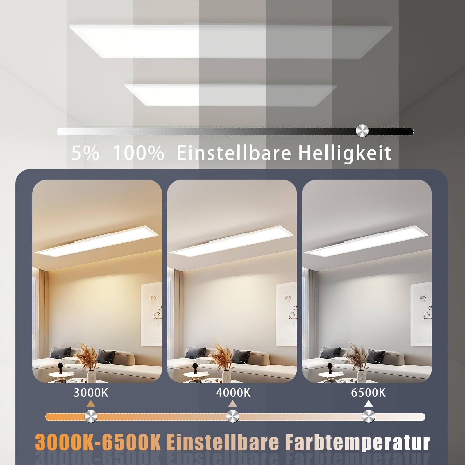 Modern Flush-Mount Flat LED Ceiling Light with Remote Control & Ambient Lighting