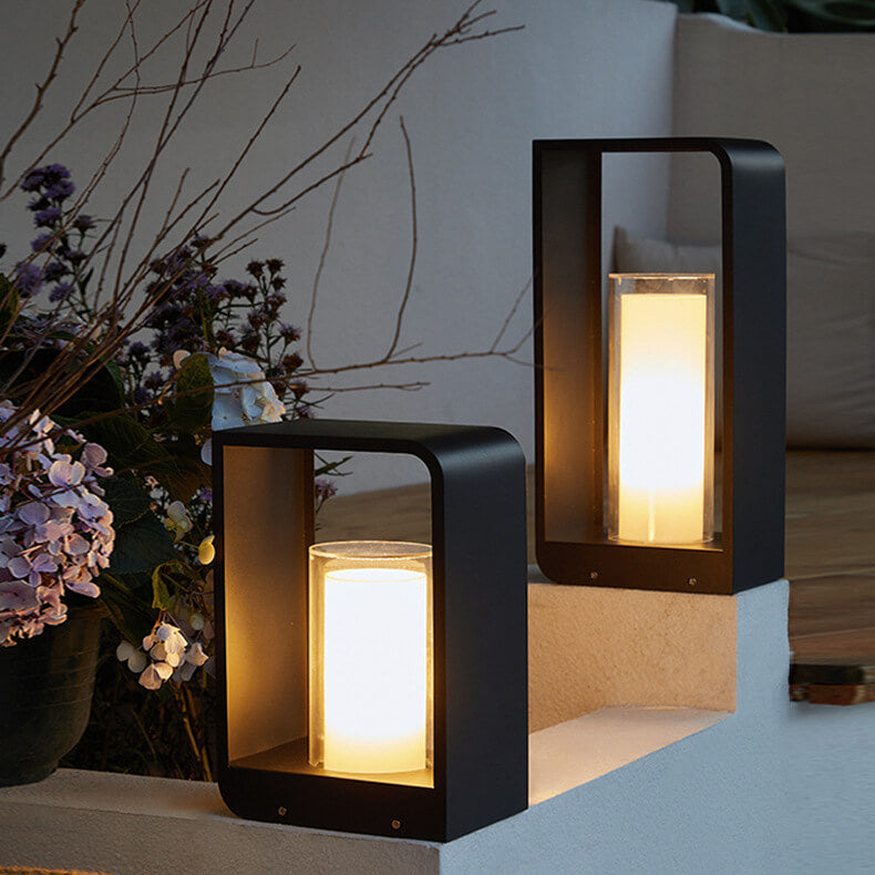 Modern LED Outdoor Garden Light Minimalist Weather-Resistant Square Lamp for Patio & Garden