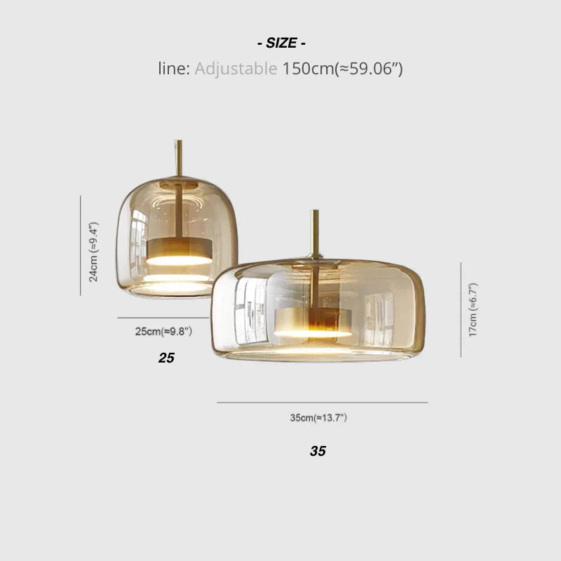 Minimalist Glass Pendant Light for Living Room
