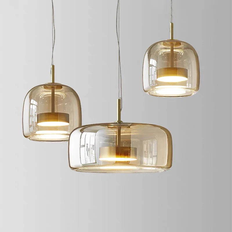 Minimalist Glass Pendant Light for Living Room