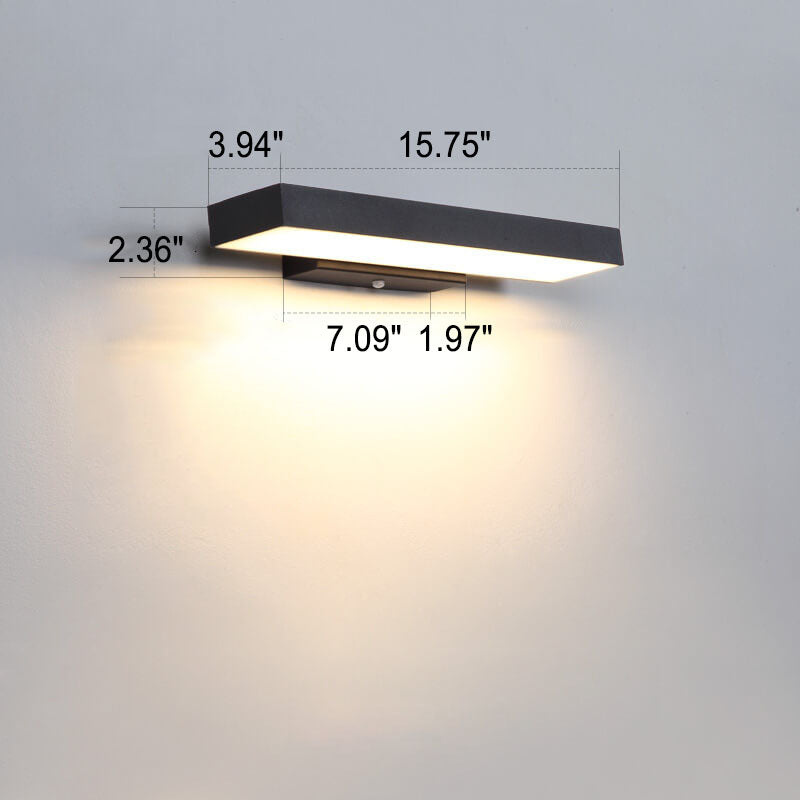 Modern LED Outdoor Wall Sensor Light Minimalist Weather-Resistant Lights