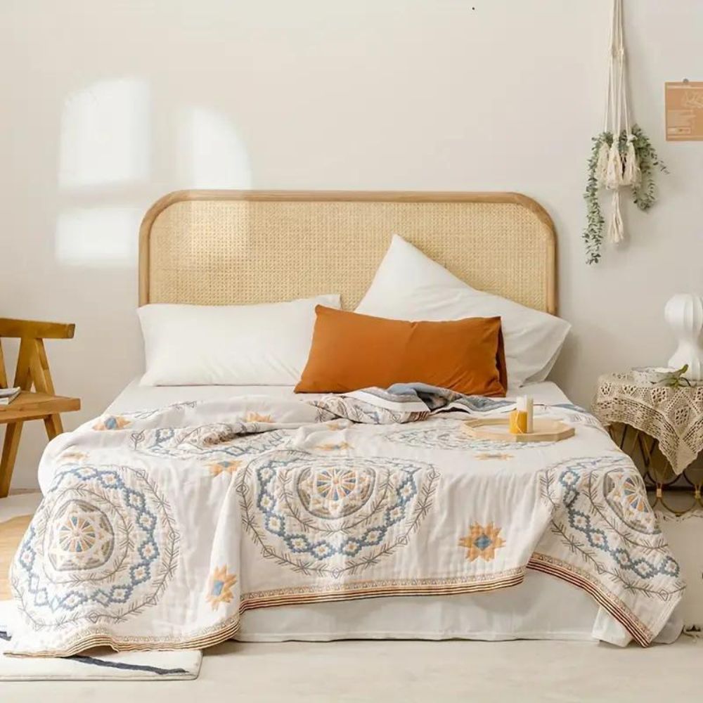 Boho Mandala Throw Blanket Soft Decorative Multi-Purpose Blanket