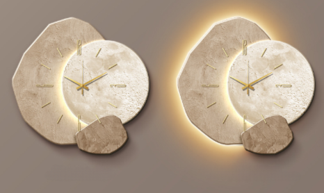 Nordklok Moderne Skandinavische Holzwanduhr
