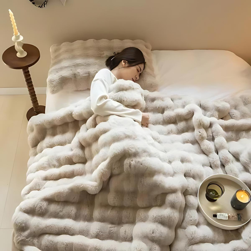 VeluLuxe Dubbelzijdige Fleece en Imitatiebont Deken